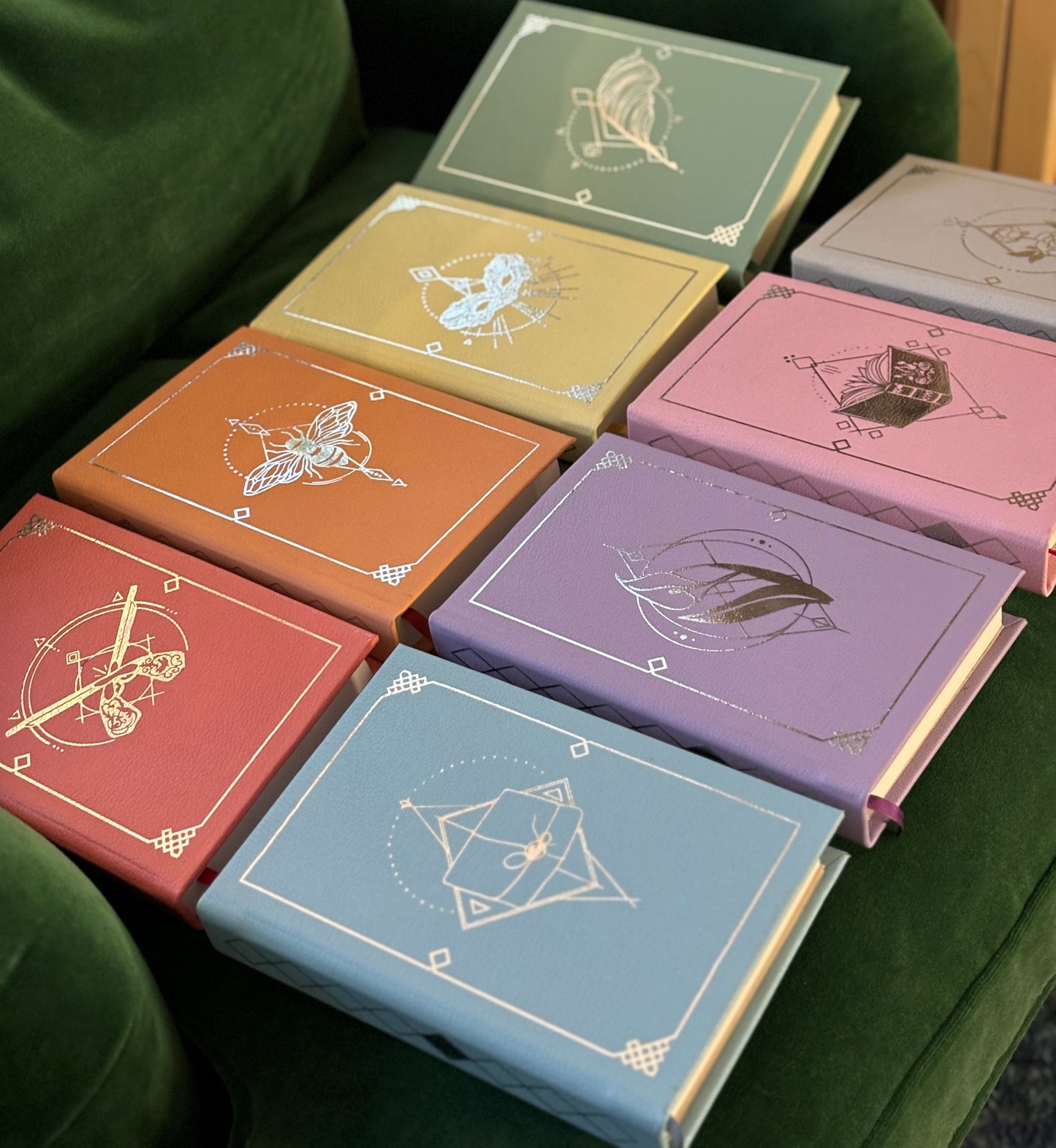 The Bridgerton Series by Julia Quinn - Leatherbound Pastel Rainbow Collector's Editions